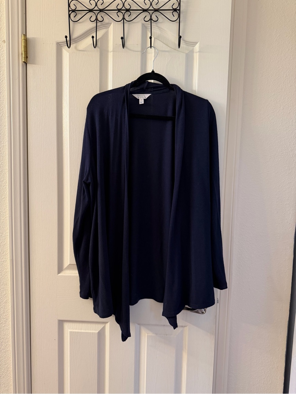 Market & Spruce Navy Open-Front Cardigan